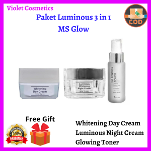 [PAKET 3 IN 1] Paket Luminous Series MS Glow 3 in 1 /  Glowing Toner +Whitening Day Cream + Luminous Night Cream
