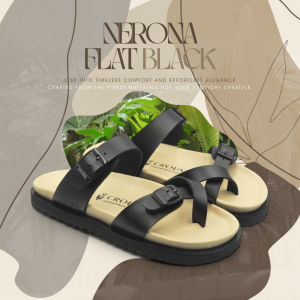 Crousel Sandal Wedges \ Women - Nerona Flat Black