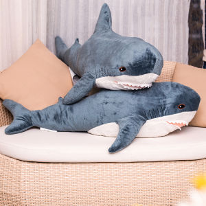 60-80CM Big Soft Simulation Cute Shark Plush Toys Kawaii Stuffed Russian Pillow for Kids Children Boys Girls Birthday Gifts