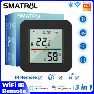 Smatrul tuya Wifi IR điều khiển từ xa withtemperature và độ ẩm giám sát cho máy điều hòa TV Fan thông minh hồng ngoại gia đình từ xa phổ quát điều khiển bằng giọng nói cho AlexaGoogle nhà