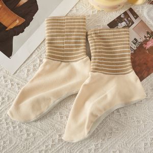 4 cặp Nhiệt Mùa Đông vớ cho nam nữ nhung dày lông cừu ấm ngủ vớ cho thời tiết lạnh thoáng khí sàn nhà tất kiểu Dép lê