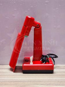 (Mua đèn tặng bóng đèn) Đèn bàn đế vuông nhiều màu ánh sáng: trắng/vàng nút điều chỉnh ON/OFF