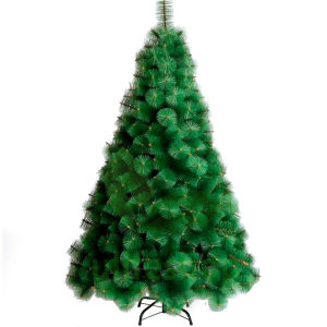 Buyyu Green PVC Artificial Christmas Tree Xmas Pine Tree with Solid Metal Legs 150cm/5FT Decoration Indoor