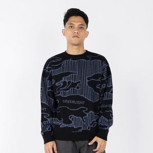 Greenlight Jaket Pria Crewneck Sweatshirt Regular Fit Akrilik Puddle OL-010925