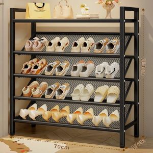 4/5 Tier Shoe Rack Organizer Metal Shoe Racks Heavy Duty Shoe Shelf Storage Organiser Top Shelf Space Saver Open Storage for Entryway and Dorm Storage Living Room Closet