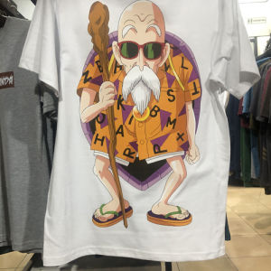 Kaos DBZ Master Roshi Tshirt Casual Premium Cotton Real Pict Ready Stock Tersedia dan Siap Kirim BISA COD