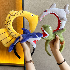 LYM Lovely Animal Accessories Party Headwear Hair Hoop Shark Dinosaur Cartoon Hair Clip