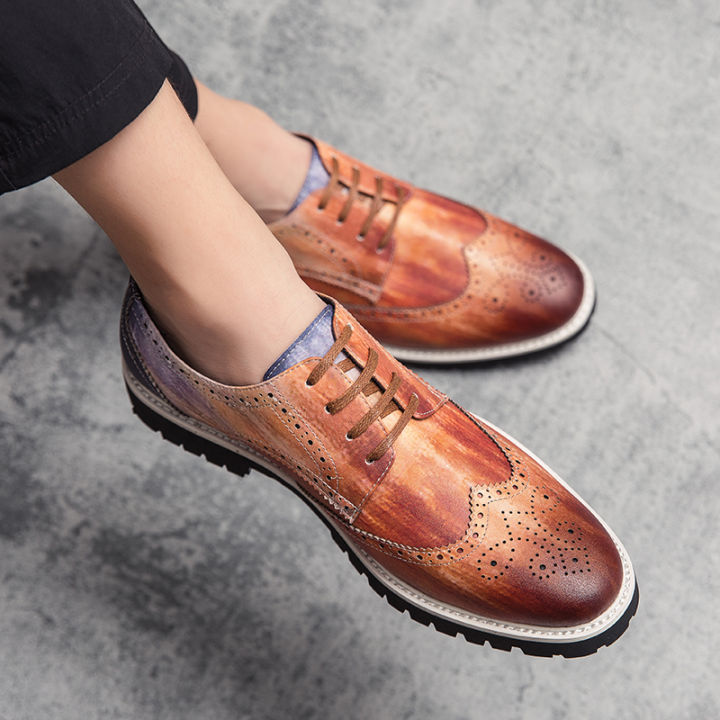 Brogue Shoes Designers Mens Shoe Casual Leather Footwear