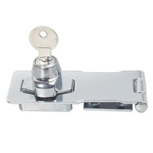 Keyed Hasp Locks Twist Knob Keyed Locking Hasp Padlock Set for Cabinets Security Door Garage Shed Lock for W/2 Keys