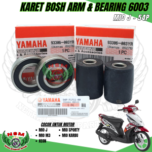 Paket 2 item karet monting mio j + bearing 6003 mio sporty / mio j / mio soul gt / mio smile / soul