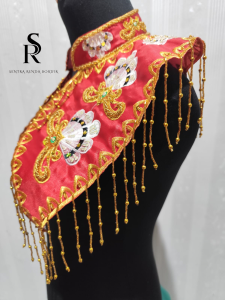 Renda Bordir Hiasan Dada Aksesoris Karnaval Dan Tari Adat Motif Enggang Kalimantan