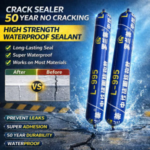 995 Neutral Silicone Structural Sealant High Viscosity Weatherproof Waterproof Glass Glue Outdoor Roof Wall Crack Leak Repair