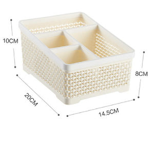 [SG SELLER] Cosmetic Storage Box Dressing Table Cosmetic Box Partition Desktop Plastic Skin Care Product Rack Stationary office home