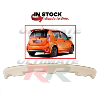 Perodua Myvi First 1st Generation (2008 Model) Original ABS Plastic SE2 SE08 SE Special Edition Style Rear Back Bonnet Bonet Trunk Boot Lip Wing Top Spoiler - Raw Material ABS Plastic State