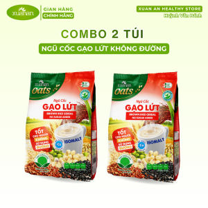 Combo 2 Túi Ngũ cốc Gạo lứt Không đường Xuân An Túi 400g