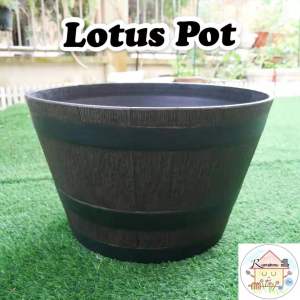 Big Light Lotus Flower Pot Water Lily No Hole/Pasu Ringan Water Lily/Akuarium Ikan Kecil/Small Fish Pot