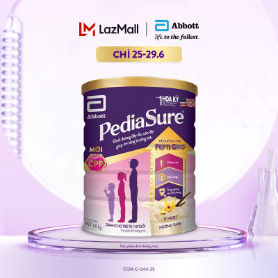 (CHỈ 25-29.6 GIÁ TỐT MUA NGAY-SLCH) Lon sữa bột Pediasure B/A hương vani 1.6kg.