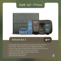 [FREE EXCLUSIVE BOX FOR GIFT] Kahf 5in1 Grooming Men Essential Set 3 (Face Wash, Deodorant, Sunscreen, EDT, Pomade/Hair Powder) - Paket Hampers Hadiah Perawatan dan Skincare Pria. 