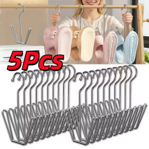 5Pcs Shoe Drying Rack Stainless Steel With Hook Hanging Shoe Organizer Space Saving Drying Rack
