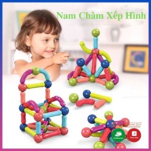 Bộ Xếp Hình Nam Châm Thế Hệ Mới - Đồ Chơi Phát Triển Trí Tuệ bộ xếp hình nam châm 36 chi tiết cho bé đồ chơi cho bé đồ chơi xếp hình cho bé đồ chơi xếp hình nam châm cho bé