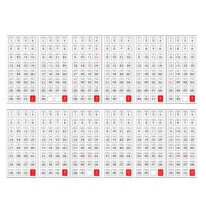 12 Sheets Calendar Sticker Number Sticker Decorative Sticker 365 Days Sticker Date Sticker