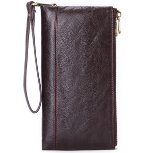 Royal Bagger Long Wallet for Men Genuine Cow Leather Fashion Mens Wallets Handbag Multi Function Zipper Clutch Bag Card Holder Phone Purses