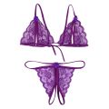Lingerie Seksi Bra Set Sexy Lingerie Lace Transparent Open Bra G-String Bikini A1290. 