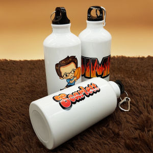 600mL SPORTS JUG - Personalized Stainless Steel Editable Name w/ CUTE CHARACTER Designs Gift ideas