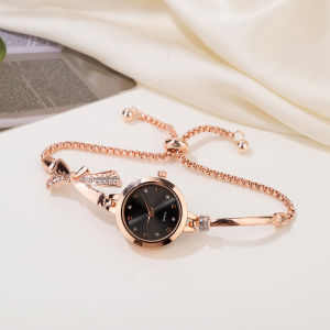 Jam Tangan Cewek Wanita Dewasa Rantai Serut Model Love Fashion Import Murah Mewah BONUS BATERAI CADANGAN!