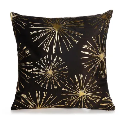 Cushion Cover 45x45cm Gold Blocking Throw pillow case Case with Zipper Gold Stamping Bolster pillow case Case for Living Room Sofa pillow case Cover Decorative pillow cases