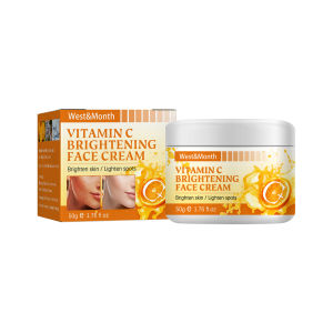 West Month Vitamin C Face Cream Whitening Remove Dark Spots Moisturizing Anti-aging Beauty Cosmetics Skin Care Remove Melasma Dark Spots Melanin Melasma Remover Brighten Skin Anti-aging Skin Lightening Care（50g）