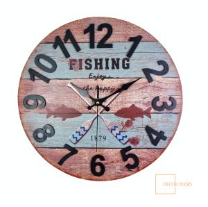 นาฬิกาแขวนผนัง LOFT FISHING ระบบQuartz นาฬิกา นาฬิกาVintage