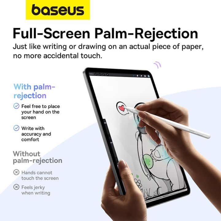 Baseus Stylus Lite With Led For Pencil Ipad Palm Rejection Magnetic 