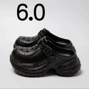 Trendy EVA Tinggi convenient pu look style round toe slip in mules