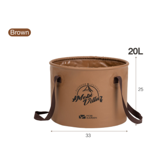 Mobi Garden - Camping Foldable Portable Bucket Waterproof Round 10L 20L Water Container Pail Wash Basin