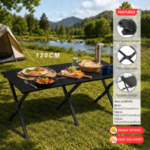 ACTIVEONE Folding Outdoor Camping Table Meja Camping Lipat Carbon Steel Mewah Untuk Outdoor BBQ Sports Meja Lipat Portable Untuk Luar Ruangan - Fulfilled by ACTIVEONE