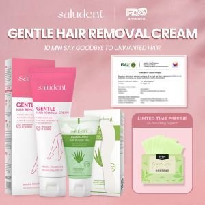 Saludent Hair Removal Cream + Aloe Vera Whitening Gel Painless Underarm Bikini Aloe Vera Niacinamide Whitening Gel Hyaluronic Acid Moisturizing Gentle