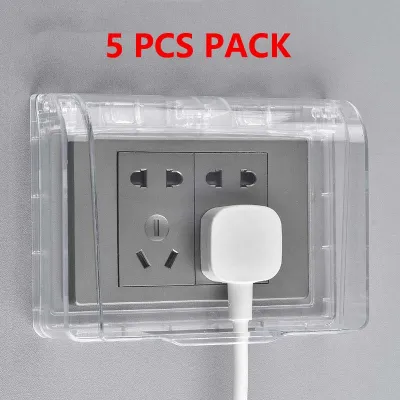 【5 PCS】GCM Adhesive Waterproof Socket Box 118 Type Bathroom Outdoor Waterproof Socket Protective Cover