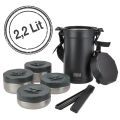 Cà men hộp cơm giữ nhiệt LEBENLANG LBT856 bằng inox, gồm 4 khay riêng biệt dung tích 2.2L - hàng chính hãng - Befoyo. 