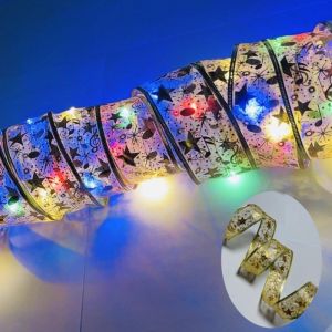 Christmas Lights XMAS LED Fairy String Lights Waterproof Wire Christmas Ribbon Lights for Party