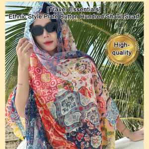 Colorful Printed Wind Shawl for Seaside Travel