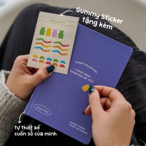Sổ tay ghi chép sổ mini bỏ túi Crabit sổ bìa cứng chấm dotgrid phác thảo làm nhật ký planner Gummy Collection - Tặng kèm sticker