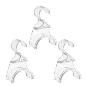 3 gói rõ ràng Acrylic túi đựng ví móc cho hiệu quả lưu trữ tủ quần áo và hình dạng Túi bảo vệ Móc treo túi xách móc