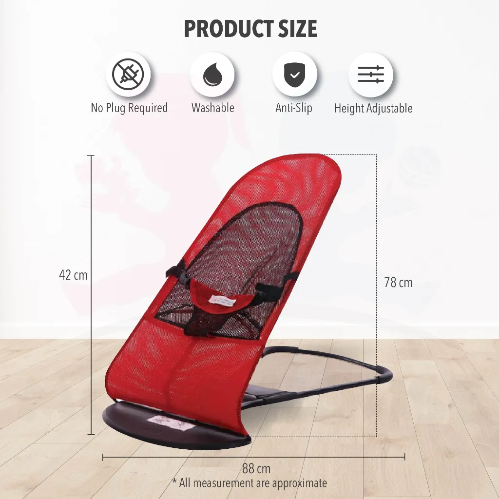 Foldable Baby Balance Chair Rocker Bouncer Recliner Sleeping Breathable Net gifts for kids Daraz.lk