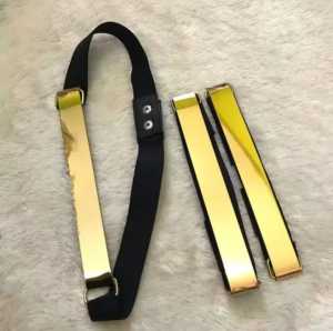 Sabuk Wanita Elegan Plat Besi Emas dengan Aksen Rumbai Nyaman untuk Gaya Casual