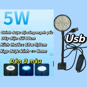 Đèn Thủy Sinh dùng cổng Usb - Đèn Led kẹp giúp Cá cảnh lên màu