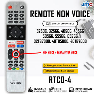 Remote Smart TV Android COOCAA 32S3C 32S6G 40S6G 43S6G 50S6G 55S6G 65S6G 32TB7000 40TB5000 40TB7000 Voice Assistant / Non Voice