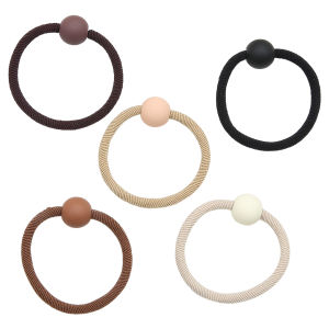 เชือกยางรัดยืดหยุ่นสูง5ชิ้น/ถุง5ซม. สำหรับเครื่องประดับผมแฟชั่น DIY