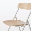 มูจิ เก้าอี้พับโครงเหล็กที่นั่งและพนักพิงไม้ - MUJI Steel Pipe Folding Chair Wooden Seat (W45 x D50 x H79cm). 