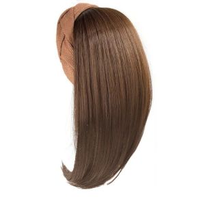 HCHC MALL Hair Hoop Synthetic Headband Wigs Korean Style Hairpieces Short Straight Bob Hair Hair  Accessories Invisible Half Headband Wig Women